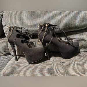 Gothic Grunge Skull and Spike Heels